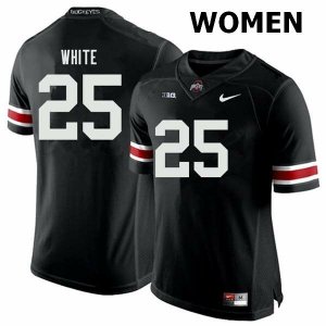NCAA Ohio State Buckeyes Women's #25 Brendon White Black Nike Football College Jersey UKT4345RN